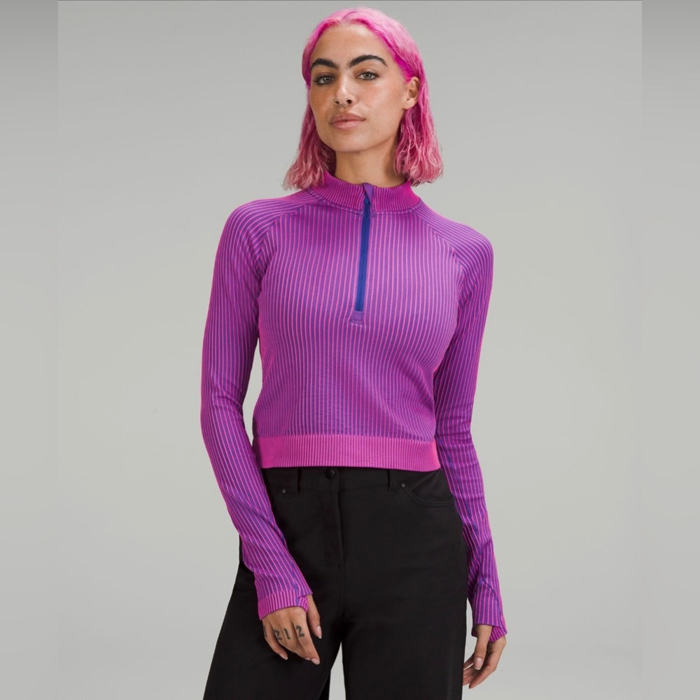 Lululemon Restless Cropped Half Zip sz 8
